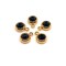 303 Stainless Steel, 18k Gold, Dark Purple February Birthstone Rhinestone Charms, 8x6mm